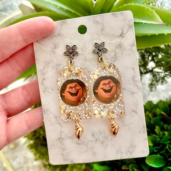 Maui Acrylic Dangle Earrings - Picture 2 of 4